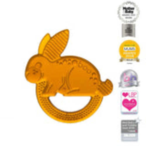 Natural Rubber Teething Toy - Safe - Non-Toxic - Boo the Bunny – Rooba