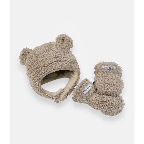 Cub Set - Teddy | Hat & Mittens (Oatmeal) - 0-6M