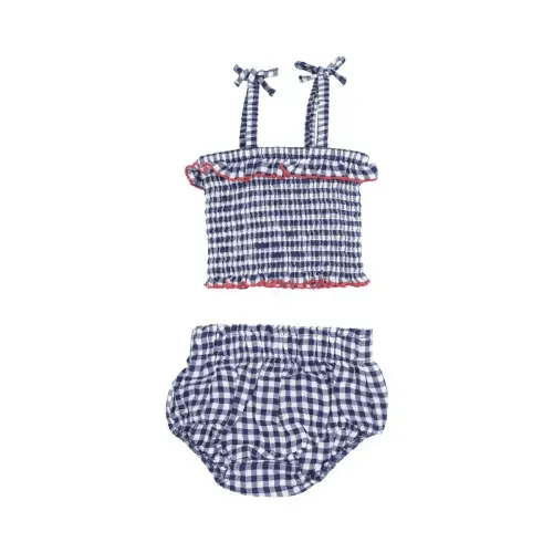 Smocked Ruffle Top & Bloomer Set | Posh Tots Children's Boutique 6-12M