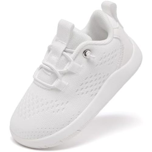 MORENDL Wide Toddler Shoes Baby Walking Shoes Girls Boys Zero Drop Minimalist Sneakers Slip On Tennis Shoe Breathable Naturally Flexible