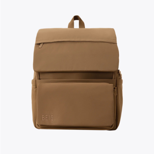 BÉIS 'The Ultimate Diaper Backpack' in Camel - Diaper Bag Backpack in Camel Brown
