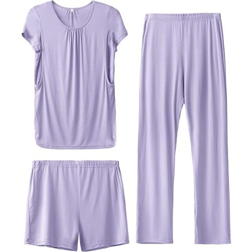 SUNNYBUY Womens Maternity Nursing Pajamas Set