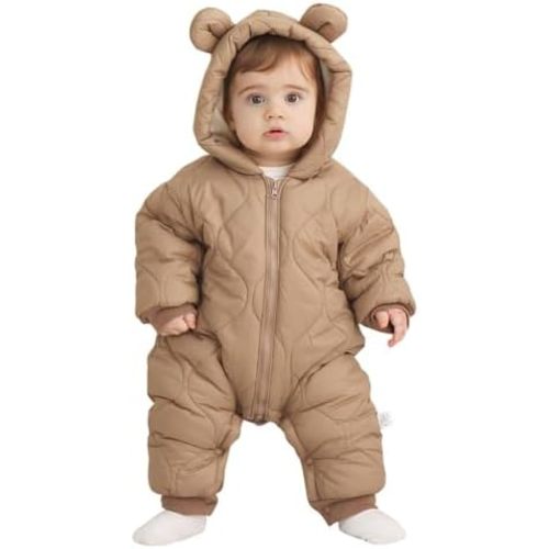 Baby Boy Snowsuit Newborn Winter Jumpsuit Romper Coat Clothes Outwear Onepiece Hoodies Toddler
