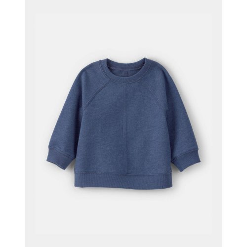 Baby Boy French Terry Pullover Sweatshirt - Navy Blue | Carter's