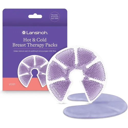 Lansinoh Breast Therapy Packs with Soft Covers, Hot and Cold Breast Pads, Breastfeeding Essentials for Moms, 2 Pack