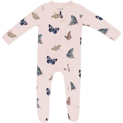 KYTE BABY Unisex Zipper Closure Footies, Rayon Made From Bamboo, 0-24 Months