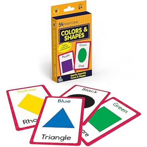 Carson Dellosa Colors and Shapes Flash Cards for Toddlers 2-4 Years, Shape Flash Cards and Primary Colors for Preschool, Kindergarten, Educational Games for Kids Ages 4+