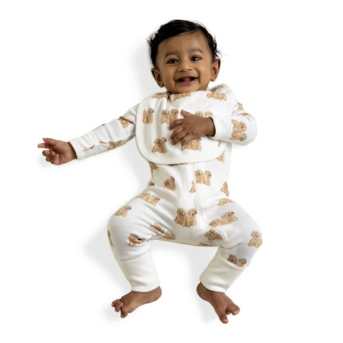 M+A by Monica + Andy Organic Cotton One Piece Coverall and Bib Set, Sizes Newborn - 18-24 Months