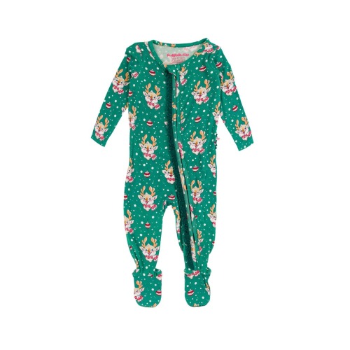 SoftSnooze Baby Girls Ruffle One Piece Footie Pajamas, 0-3M