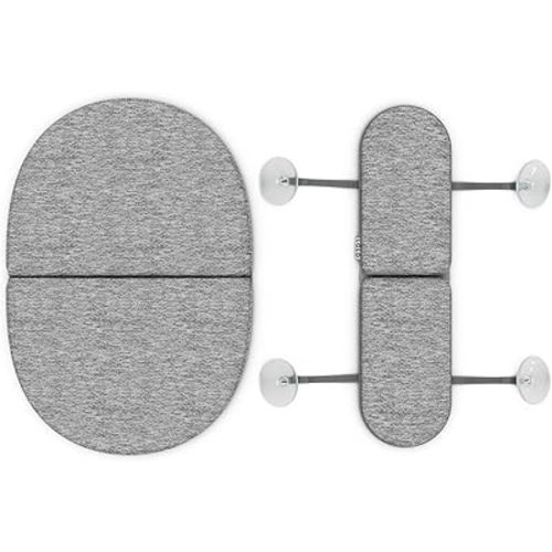 Lalo Knee & Elbow Saver - Foldable Padded Cushions for Bathtime, Quick-Dry, Suction Cups for Stability, Bath Kneeler and Elbow Rest Pad Set 17 x 11.5 in Knee Pad & 16 x 4.5 in Elbow Pad - Heather Grey