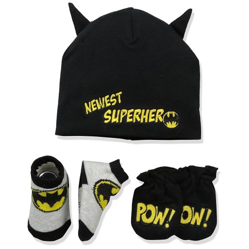 DC Comics Baby Boys Batman Take-Me-Home Set, Black, 0-3 Months