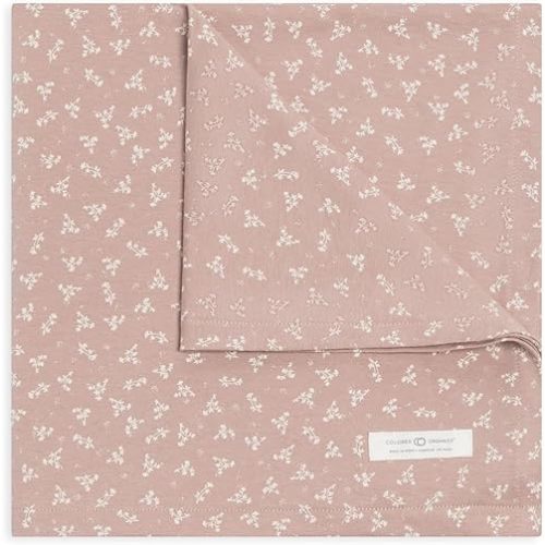 Colored Organics Baby Organic Cotton Swaddle - Infant Receiving Blanket - Wilda Floral/Wren