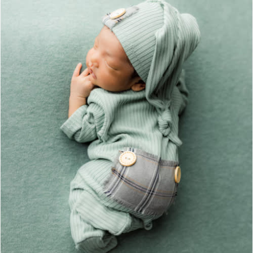 Newborn footed sleeper,baby pajamas,footed romper and hat, sky blue photo outfit photo props boy Newborn Photo props