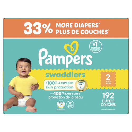Pampers Swaddlers Active Baby Diaper, Ultra Value Pack, 192CT