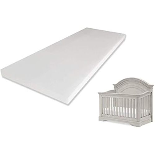 Foamma 1" x 27.5" x 52" High Density Foam Crib Mattress Topper, for Baby and Toddler, Soft and Comfortable, Made in USA!
