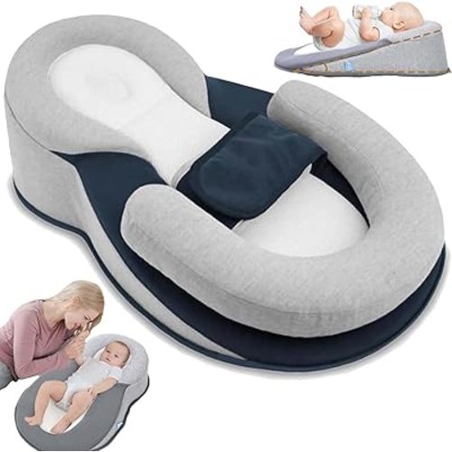 Keesley Baby Bed Acid Reflux with Strap, Keesley Rest Nest Baby Bed for Comfortable Play & Feeding Support (Large)