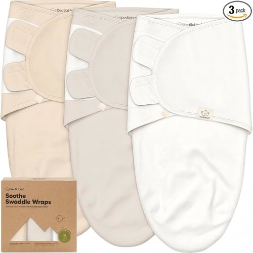 3-Pack Organic Baby Swaddle Sleep Sacks - Swaddles for Newborns, Infant 0-3 Months, Baby Girls, Boys, Soft & Snug Newborn Sleep Sack, Nursery Swaddling Blankets (Purest, OS)