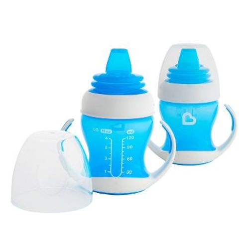 Munchkin 2pk Gentle Transition Cup - Blue - 8oz