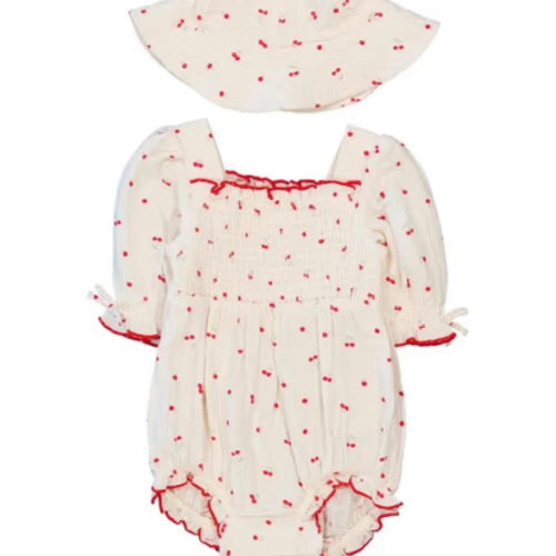 Cream Baby Romper And Hat Set | Best&Less™ Online