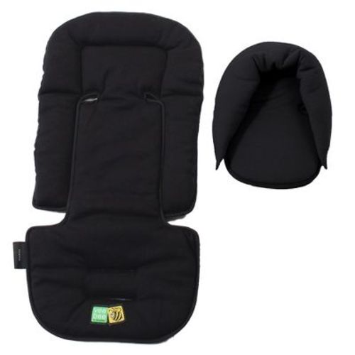 Universal Allsorts By Valco Baby Seat Pad And Head Hugger For Strollers, Increases Comfort & Keeps Stroller Clean - Black