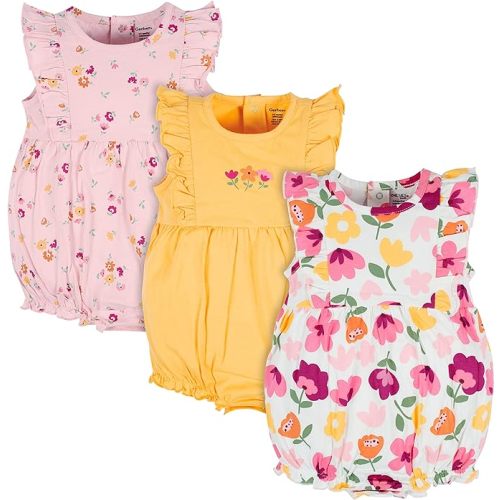 Onesies Brand baby-girls 3-pack Romper - 0-3 Months - Fox