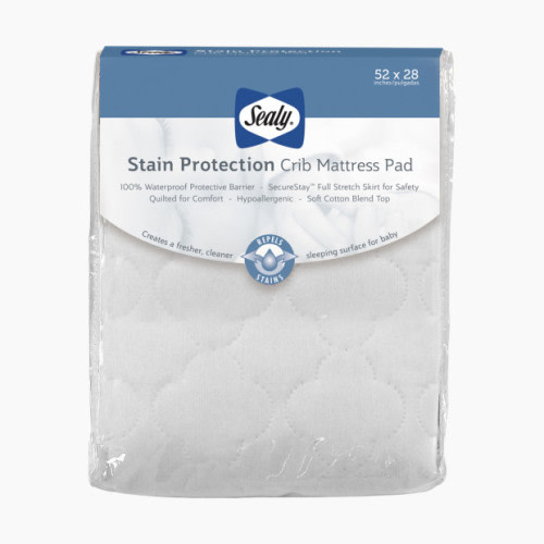 Stain Protection Waterproof Fitted Crib Mattress Pad - Stain Protection