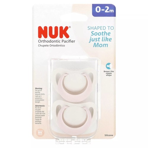 NUK Newborn Orthodontic Pacifiers, 0-2 Months, 2pc