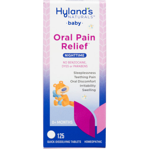 Hyland's Baby Oral Pain Relief, Ages 0+ Months, Nighttime, 125 Quick Dissolving Tablets