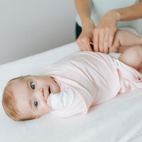 Pink Cotton Muslin Swaddle | HALO