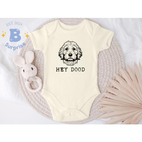 Hey Dood Goldendoodle Shirt - Natural Toddler T-Shirt - Puppy Dog Gift - Natural Baby Onesie®