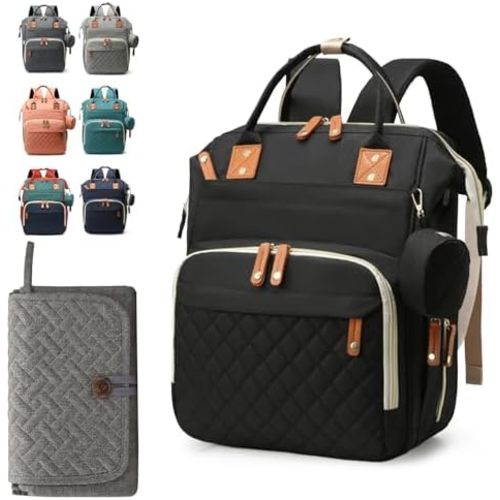 Diaper Bag Backpack for Girls Boys: Black Toddler Diaper Bag with Changing Pad Baby Backpack Diaper Bag for Mon Dad Newborn Pañaleras para Bebe Niña Niño Baby Registry Search Essentials Must Haves