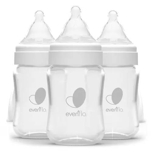 Evenflo Feeding Balance + Wide Neck Glass Bottles - 6oz 3 Pack