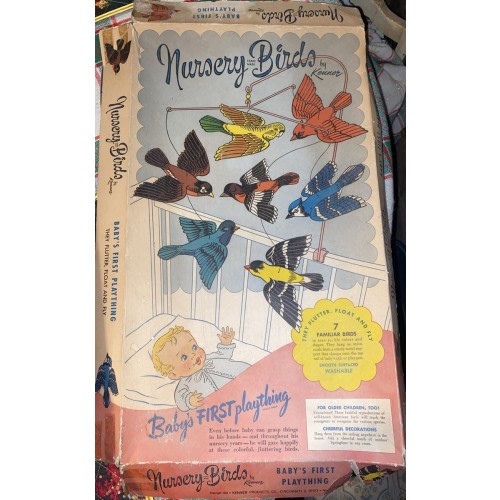 Vintage 1953 Kenner Nursery Birds Mobile in Original Box Nice Vintage Item