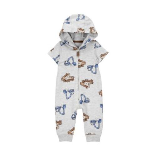 Baby Boys Short Sleeve Hooded Jumpsuit