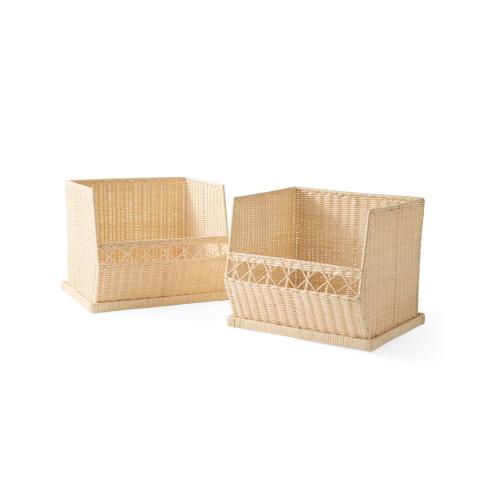 Farley Wicker Stacking Baskets (Set of 2)