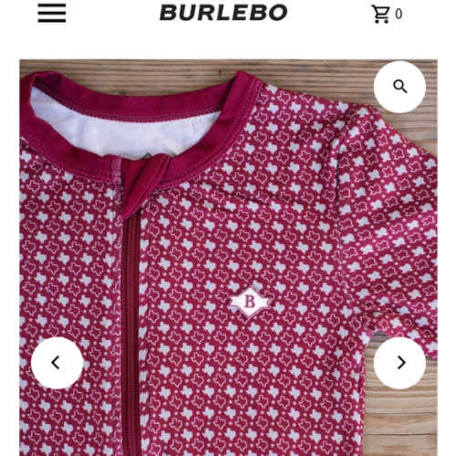 Baby Zip Up - Texas - Maroon & Grey – BURLEBO