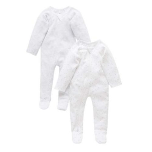 Baby Boy and Baby Girl 2 Pack Zip Coverall