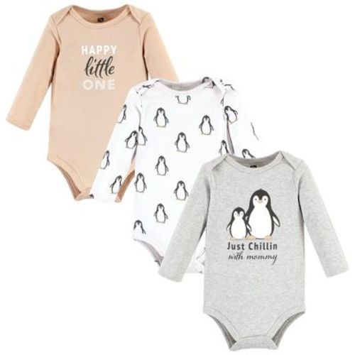 Hudson Baby Cotton Long-sleeve Bodysuits, Just Chillin Penguin, 6-9 Months