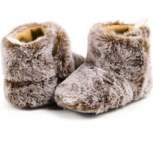 Faux fur booties