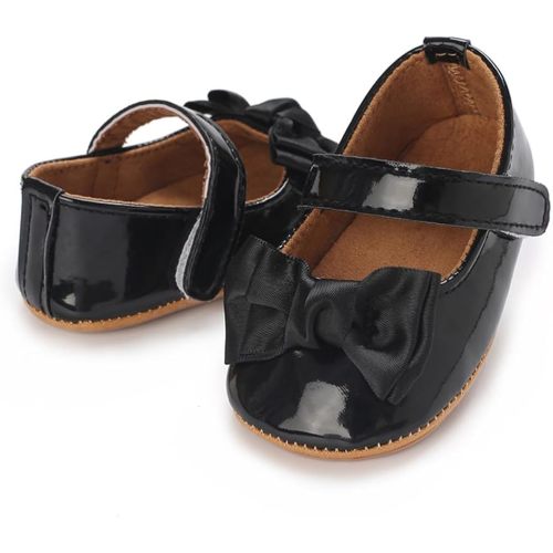 LAFEGEN Baby Girl Shoes Non Slip Soft Sole PU Leather Infant Toddler Mary Jane Flats First Walker Crib Dress Oxford Shoes 3-18 Months