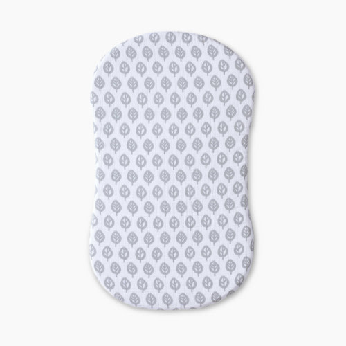 Bassinest Fitted Sheet - Grey Leaf