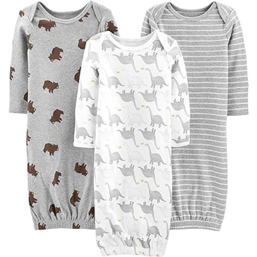 Simple Joys by Carter's Baby 3-Pack Neutral Cotton Sleeper Gown