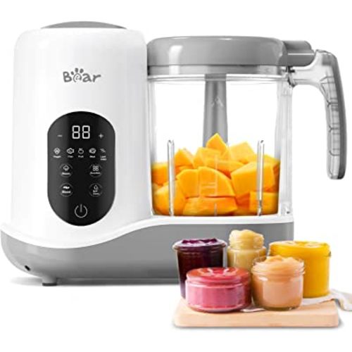 BEAR 2023 Baby Food Maker | One Step Baby Food Processor Steamer Puree Blender | Auto Cooking & Grinding | Baby Food Puree Maker with Self Cleans | Touch Screen Control