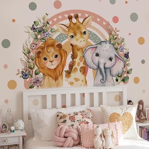 Runtoo Safari Animal Wall Stickers