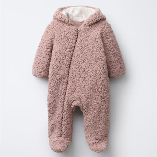 POLAR FLEECE ROMPER - Dusty pink | ZARA United States
