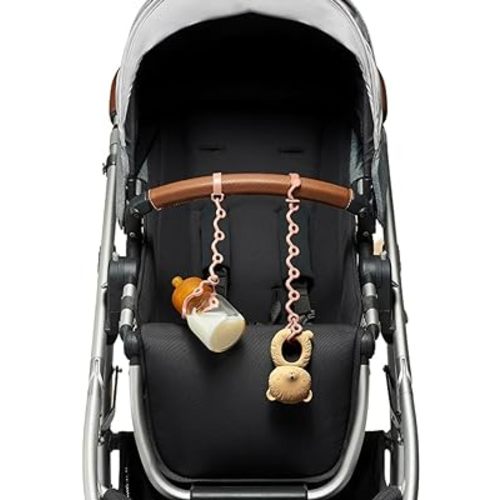 Toy Straps for baby - Keep toy, bottle & pacifier Off The Floor - Great for Stroller, High Chair and Car Seat - 2-Pack
