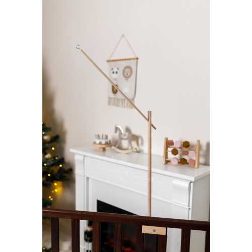 Wood Baby Mobile Holder in Brown for "Normal Upper" Crib