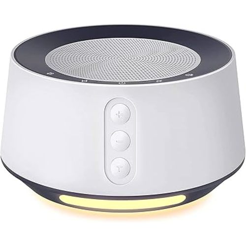White Noise Machine with Adjustable Baby Night Light for Sleeping, 14 High Fidelity Sleep Machine Soundtracks, Timer and Memory Feature, Plug in, Sound Machine for Baby, Adults
