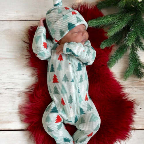 Waffle Christmas Tree Onesie
