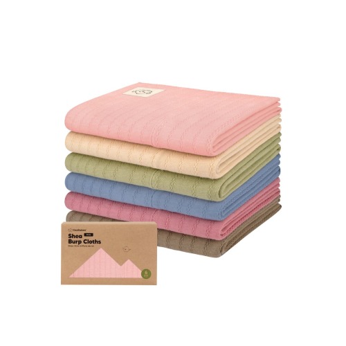 6-Pack Shea (Stria) Burp Cloths